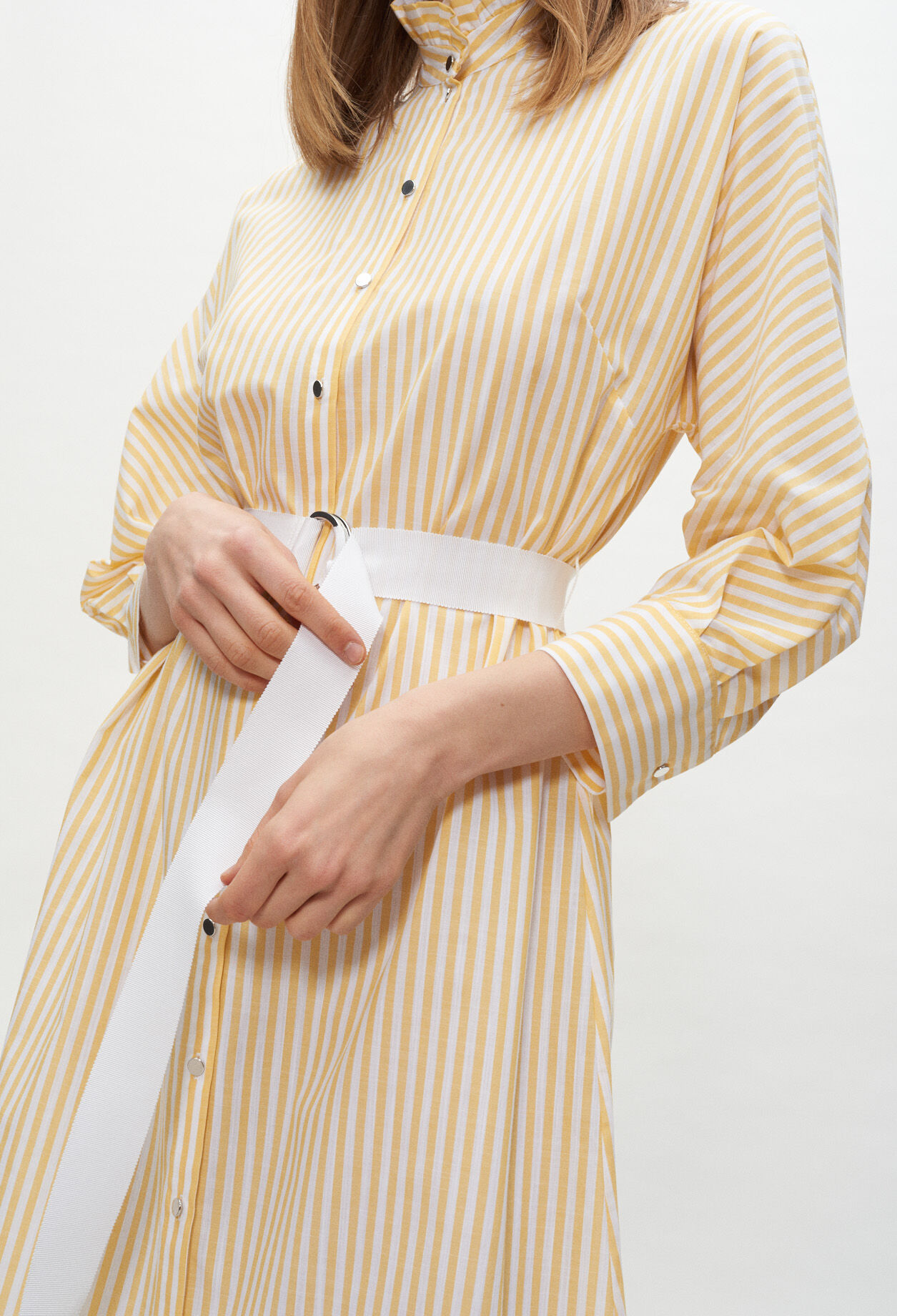 Belted shirt dress