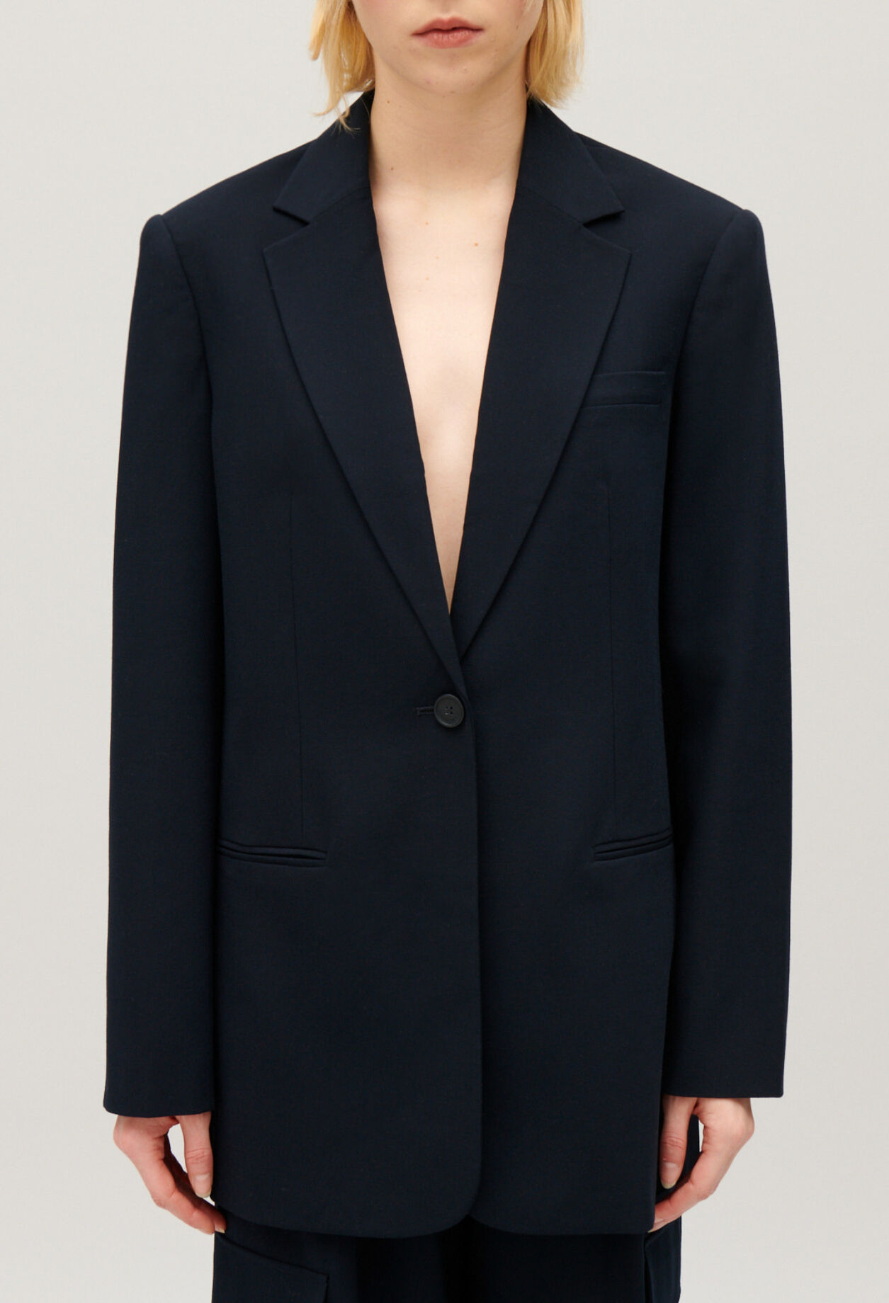 Navy oversized suit jacket