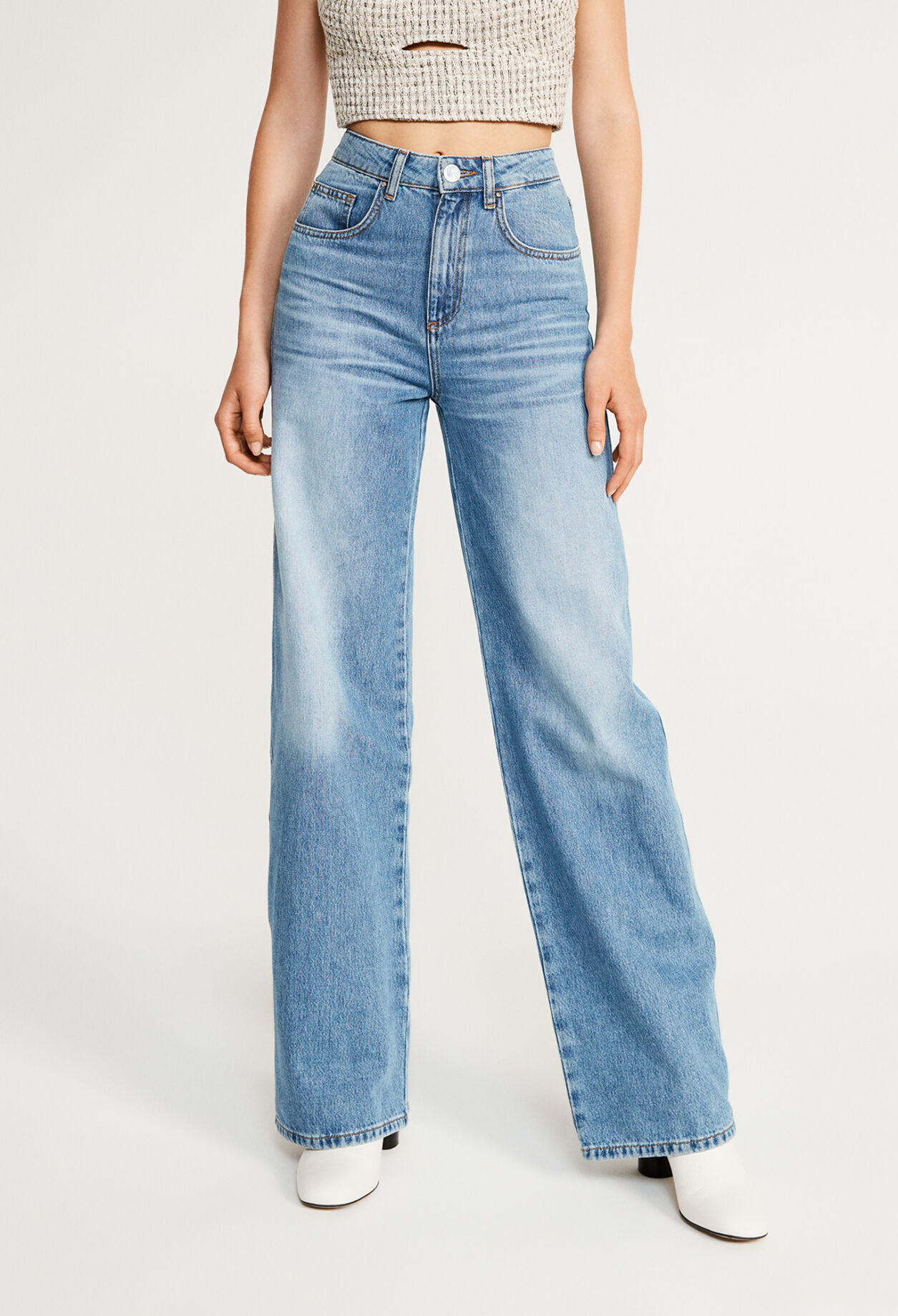 Washed out jeans made of organic cotton Washed out jeans made of organic cotton