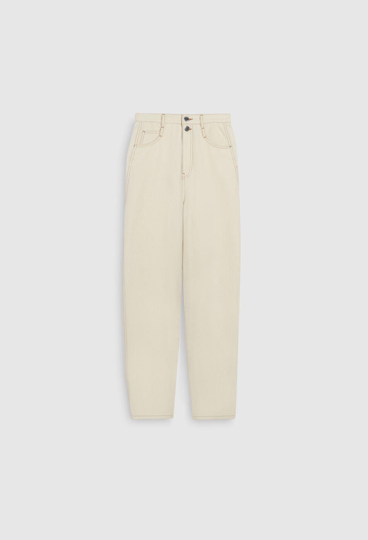 Beige ecowash denim jeans Beige ecowash denim jeans