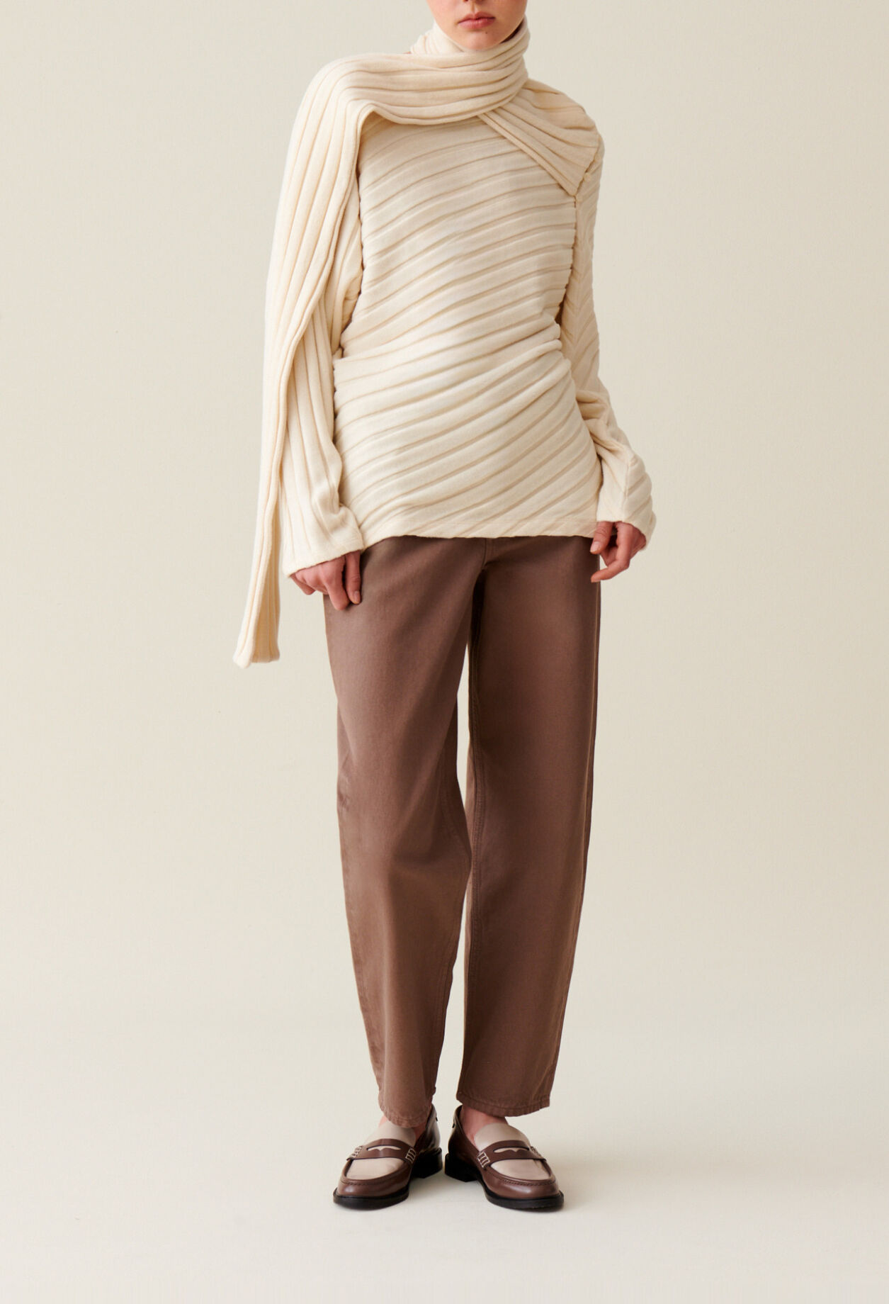 Jumper with removable scarf