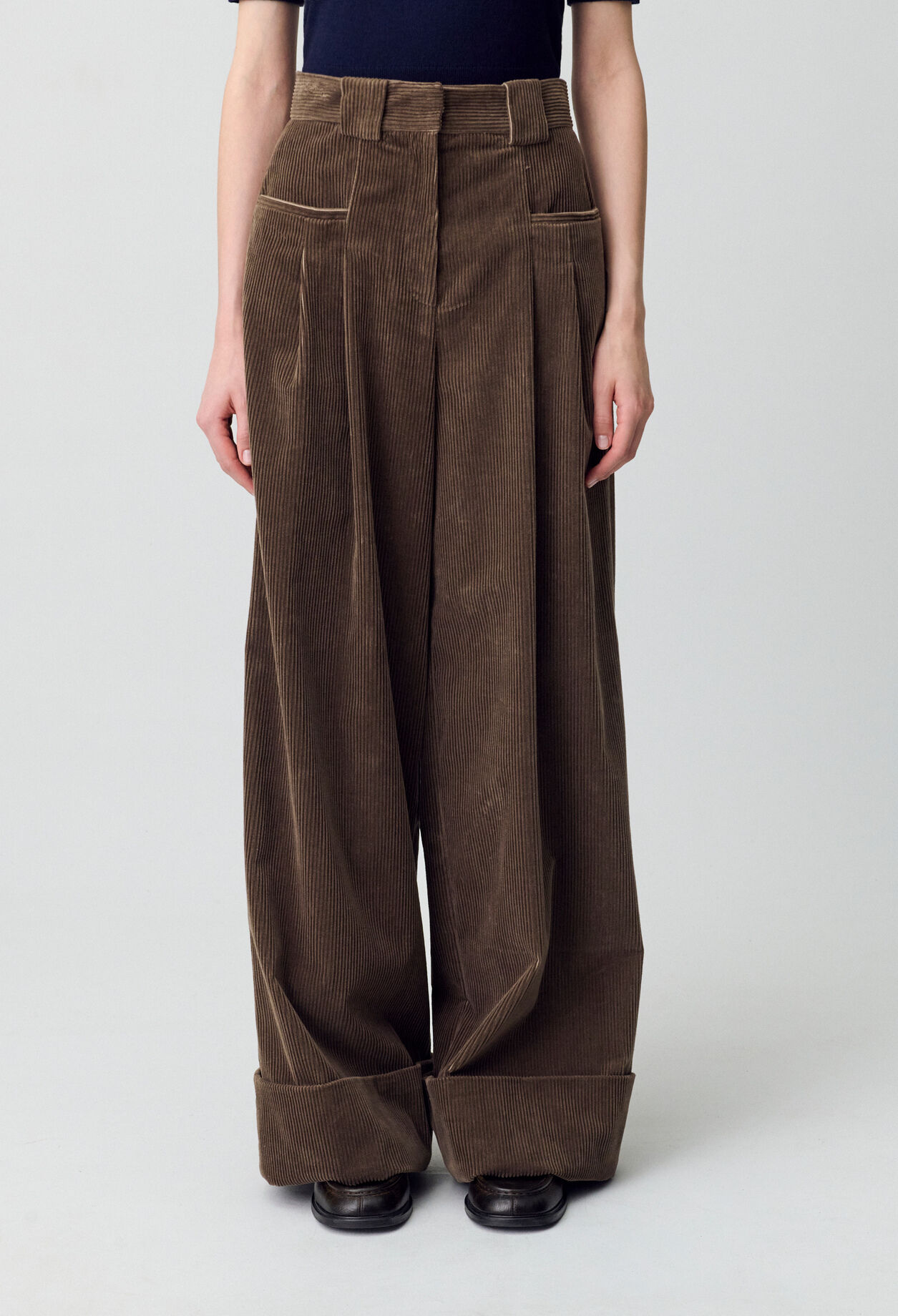 Wide-Leg Velvet Trousers Wide-Leg Velvet Trousers