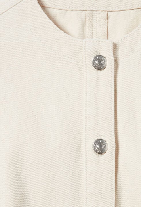 Flared light denim dress