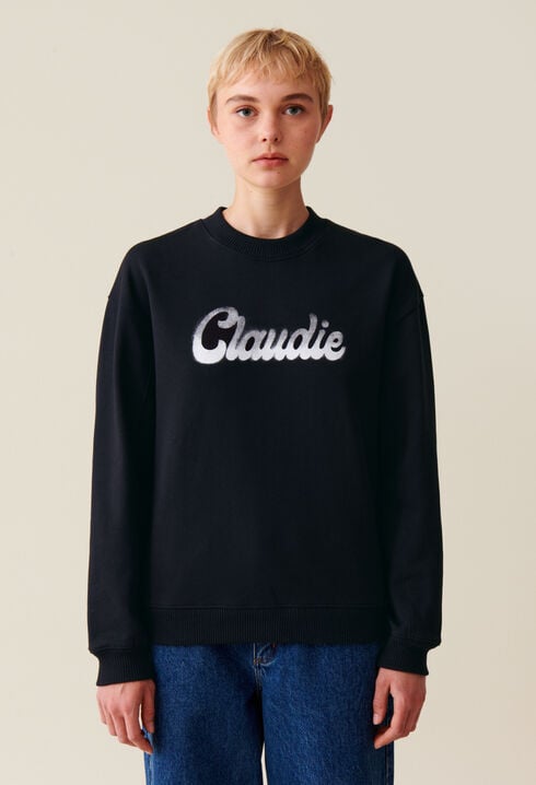 Oversized Claudie Print Sweatshirt