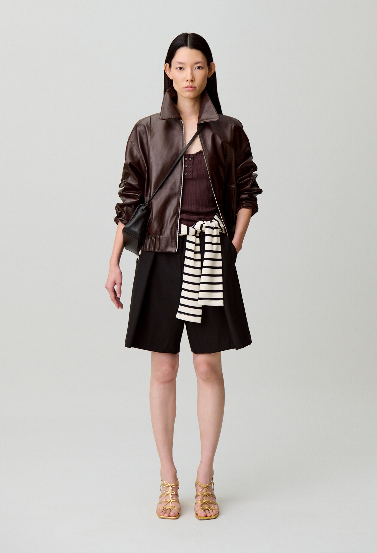 Tailored wool-blend Bermuda shorts