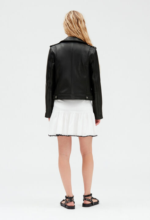 Black leather jacket