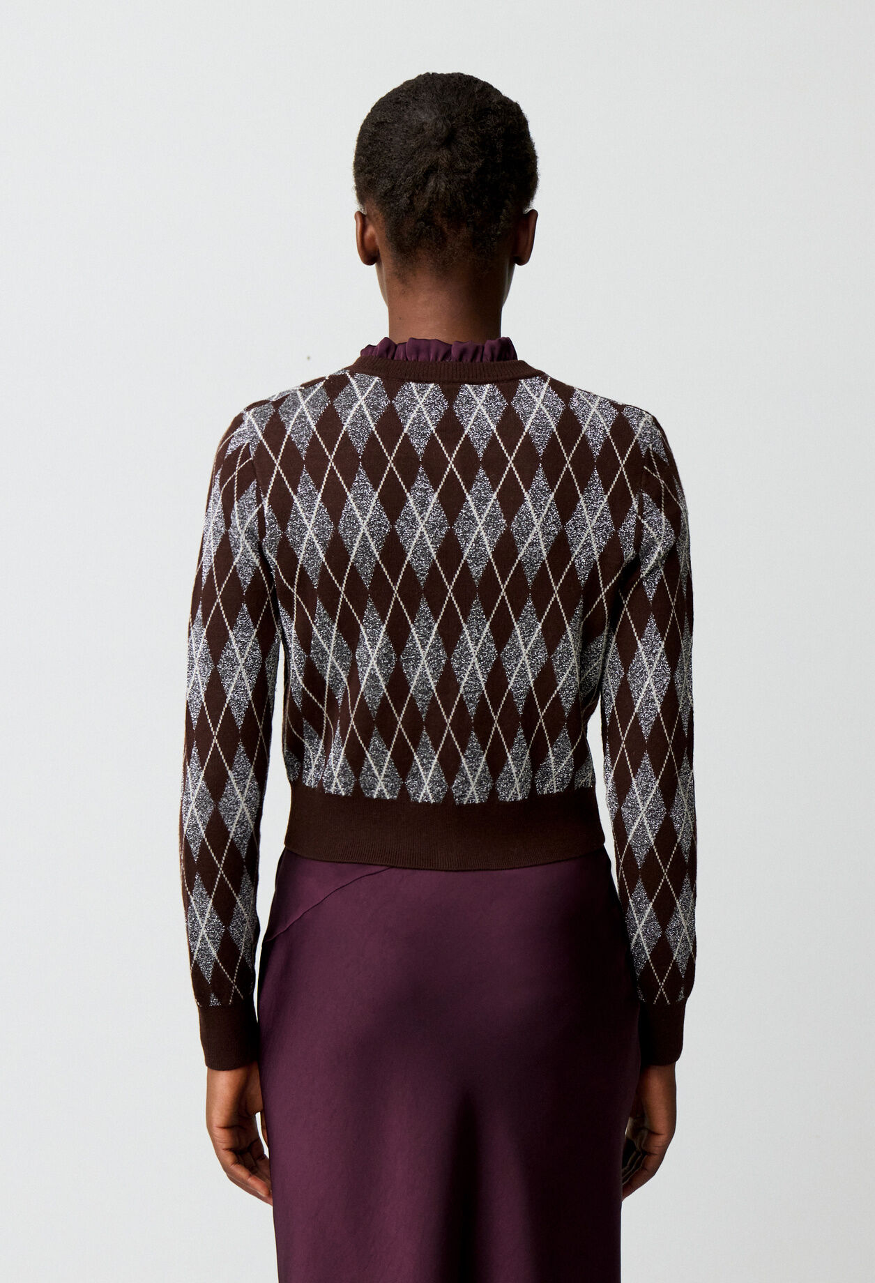 Argyle knitted cardigan