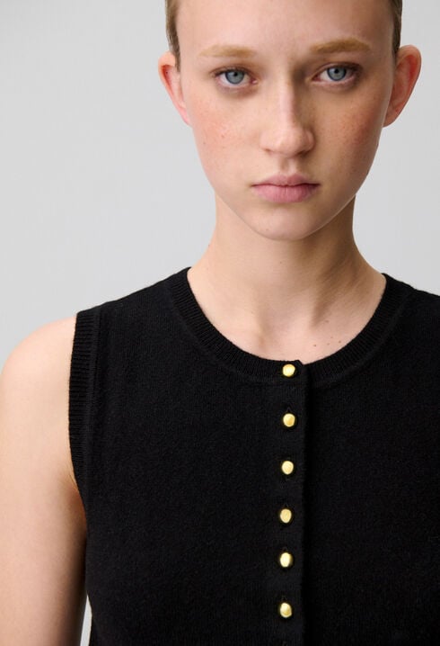 Button-Up Knitted Top