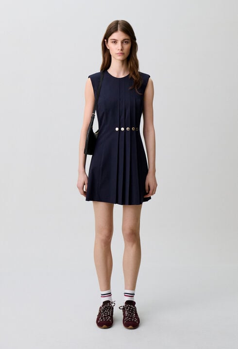 Fitted wool blend dress