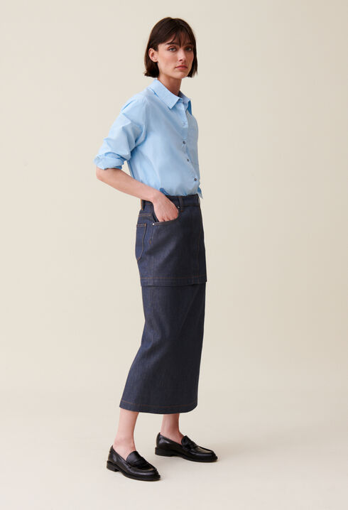 Zip Modular Denim Skirt