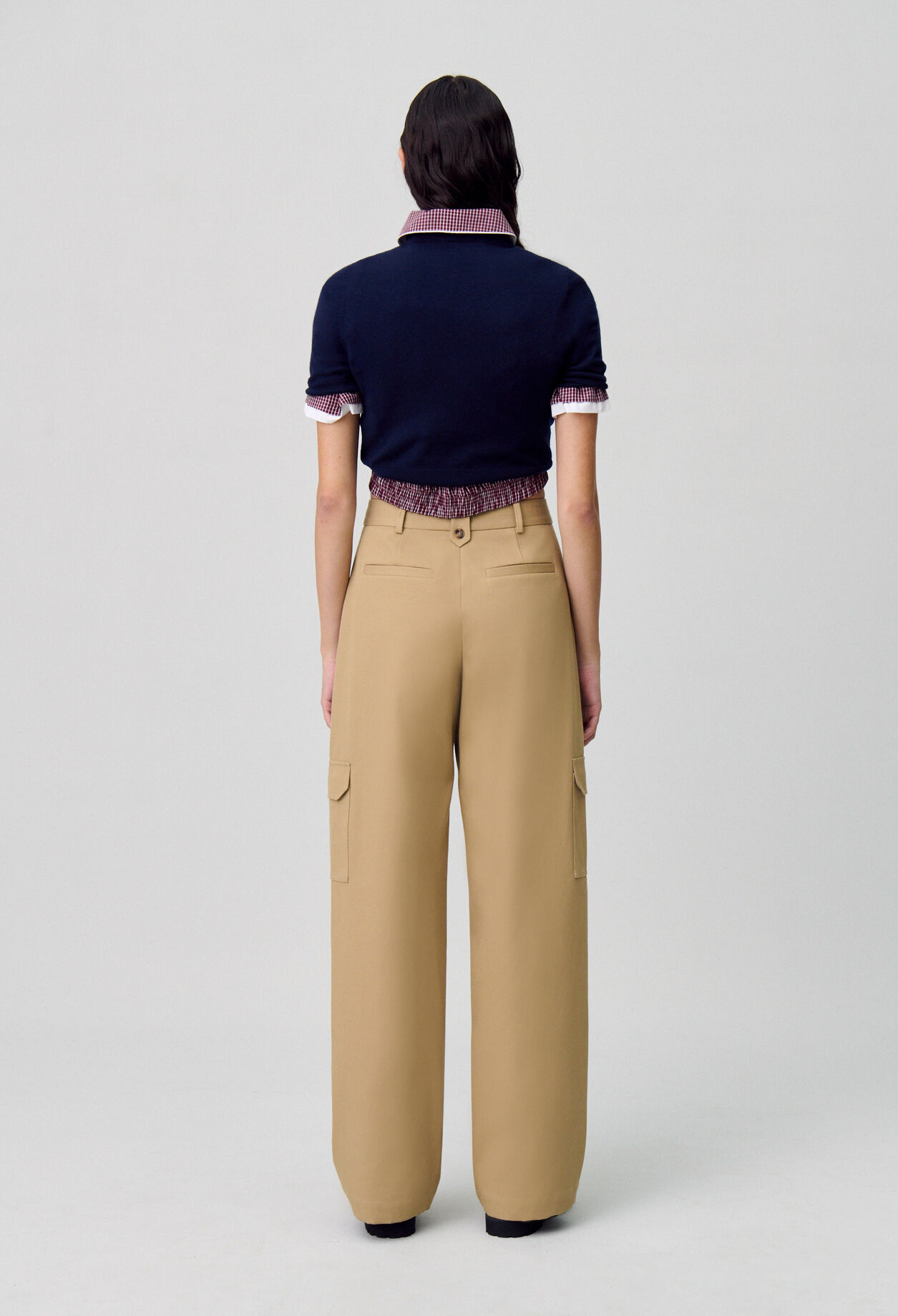 Wide-Leg Straight Cargo Trousers Wide-Leg Straight Cargo Trousers