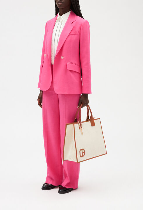 Pink suit jacket