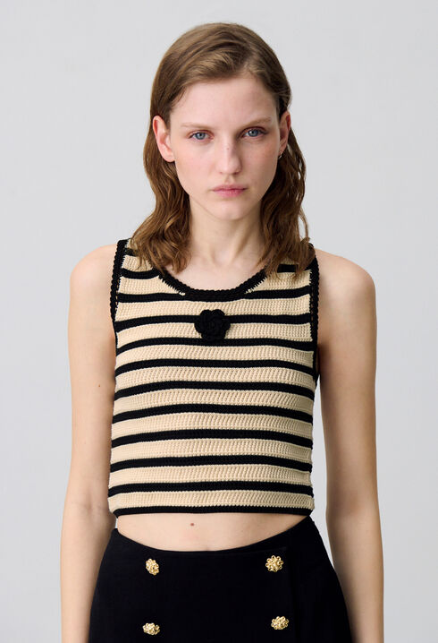 Striped Crochet Top