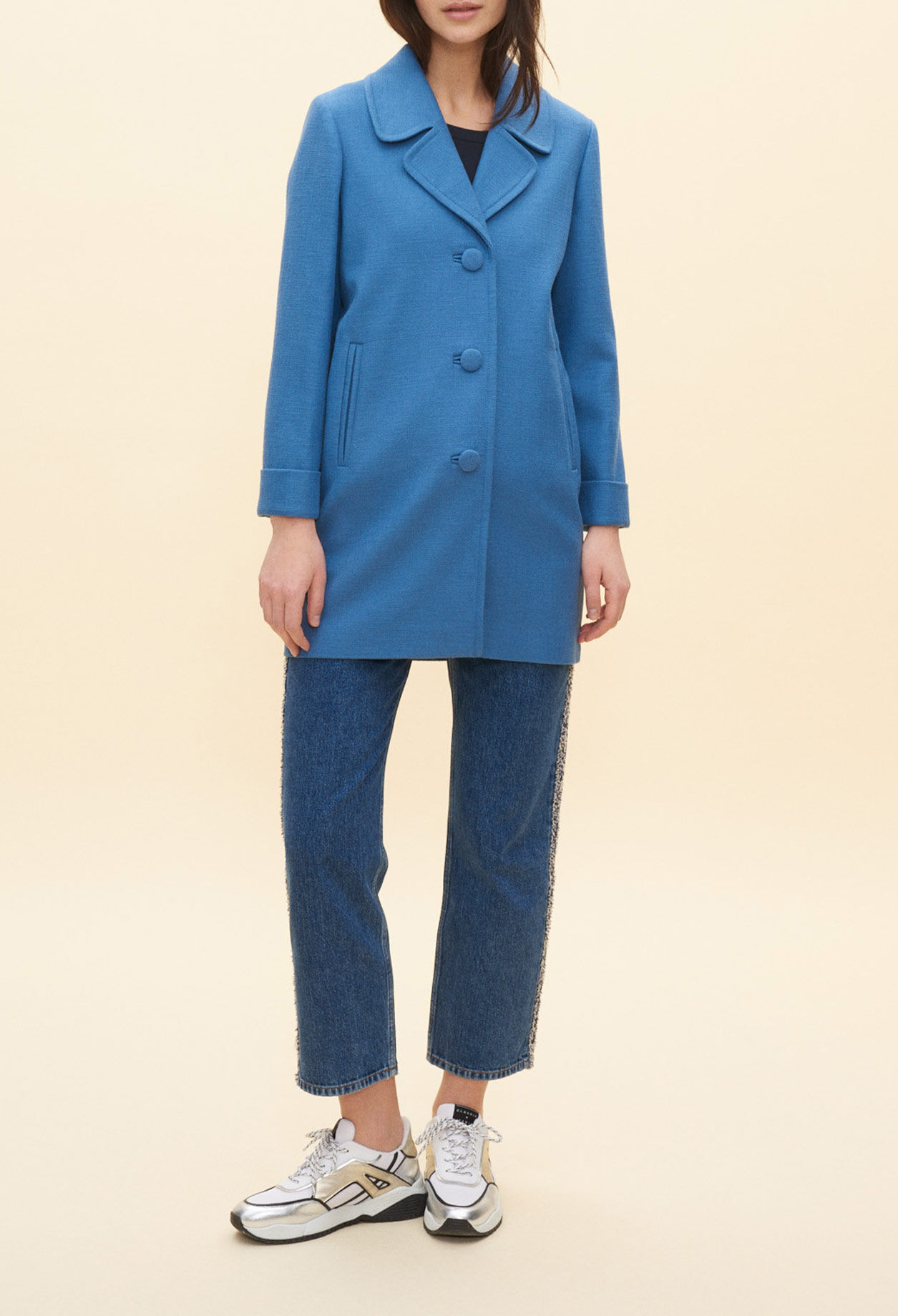 Mid-length cotton coat