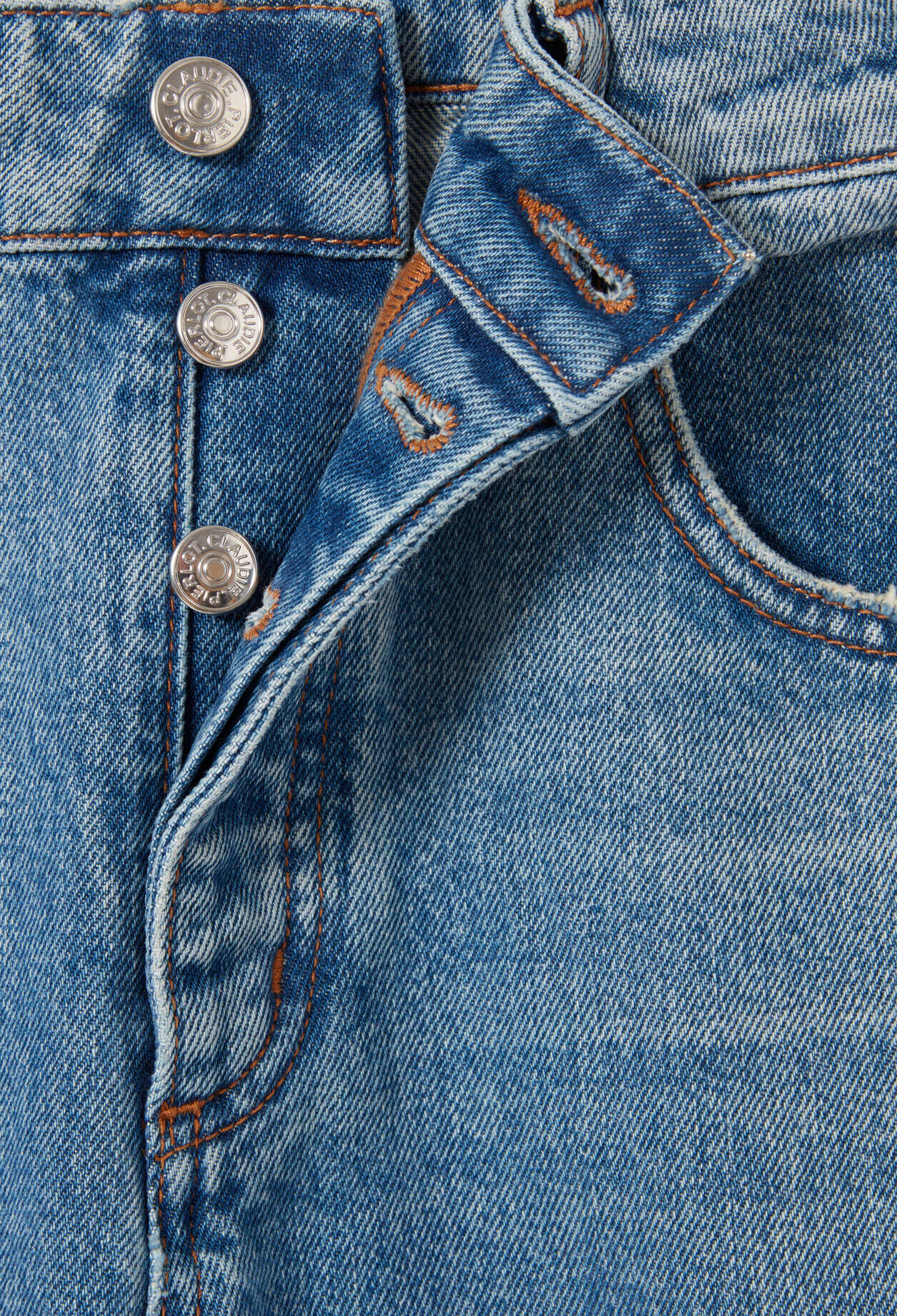 Wide-Leg Washed Denim Jeans Wide-Leg Washed Denim Jeans