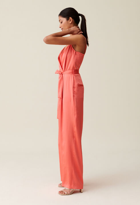 Belted Mandarin Jumpsuit