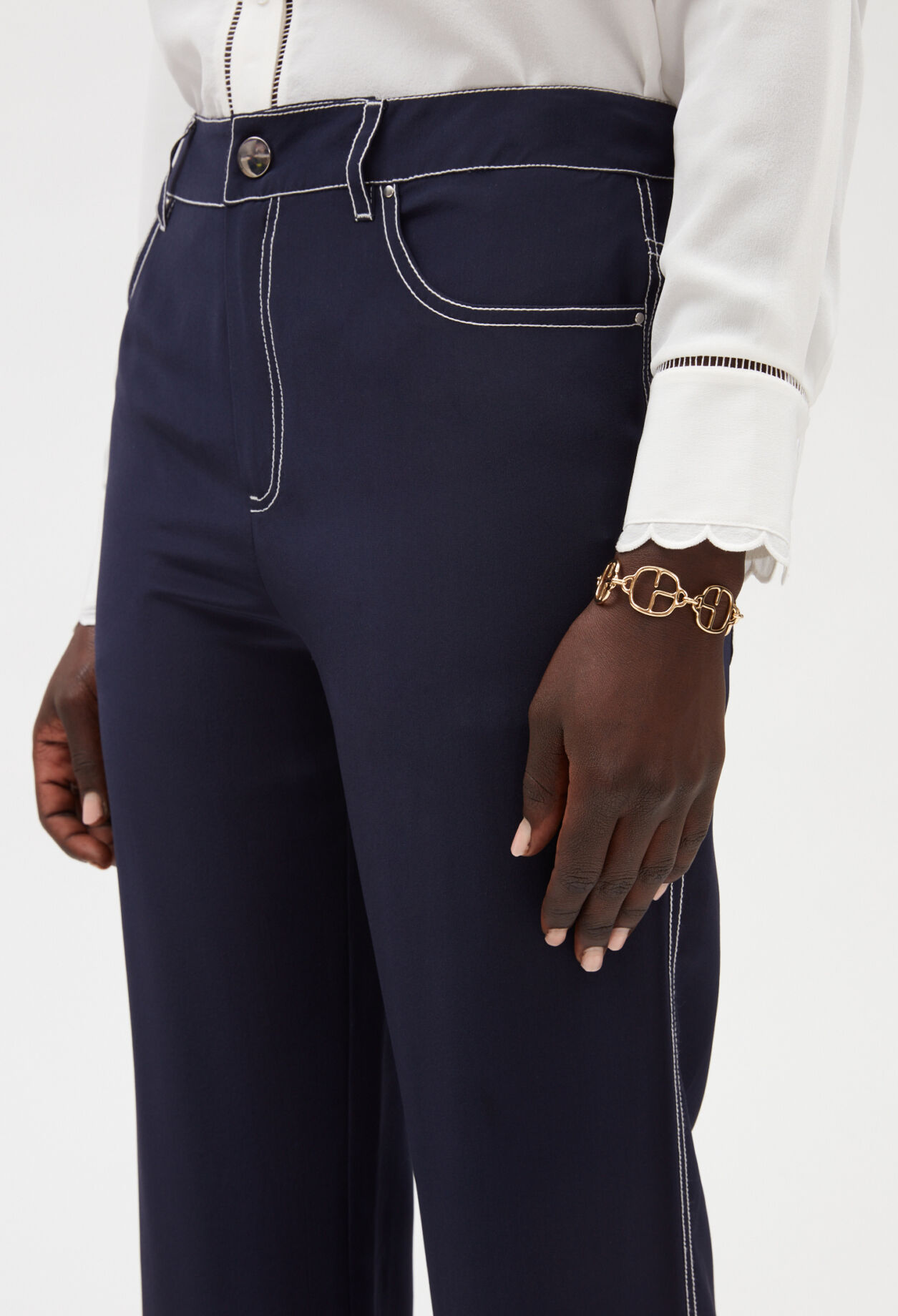 Gold monogram bracelet