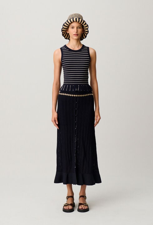 Long crochet skirt