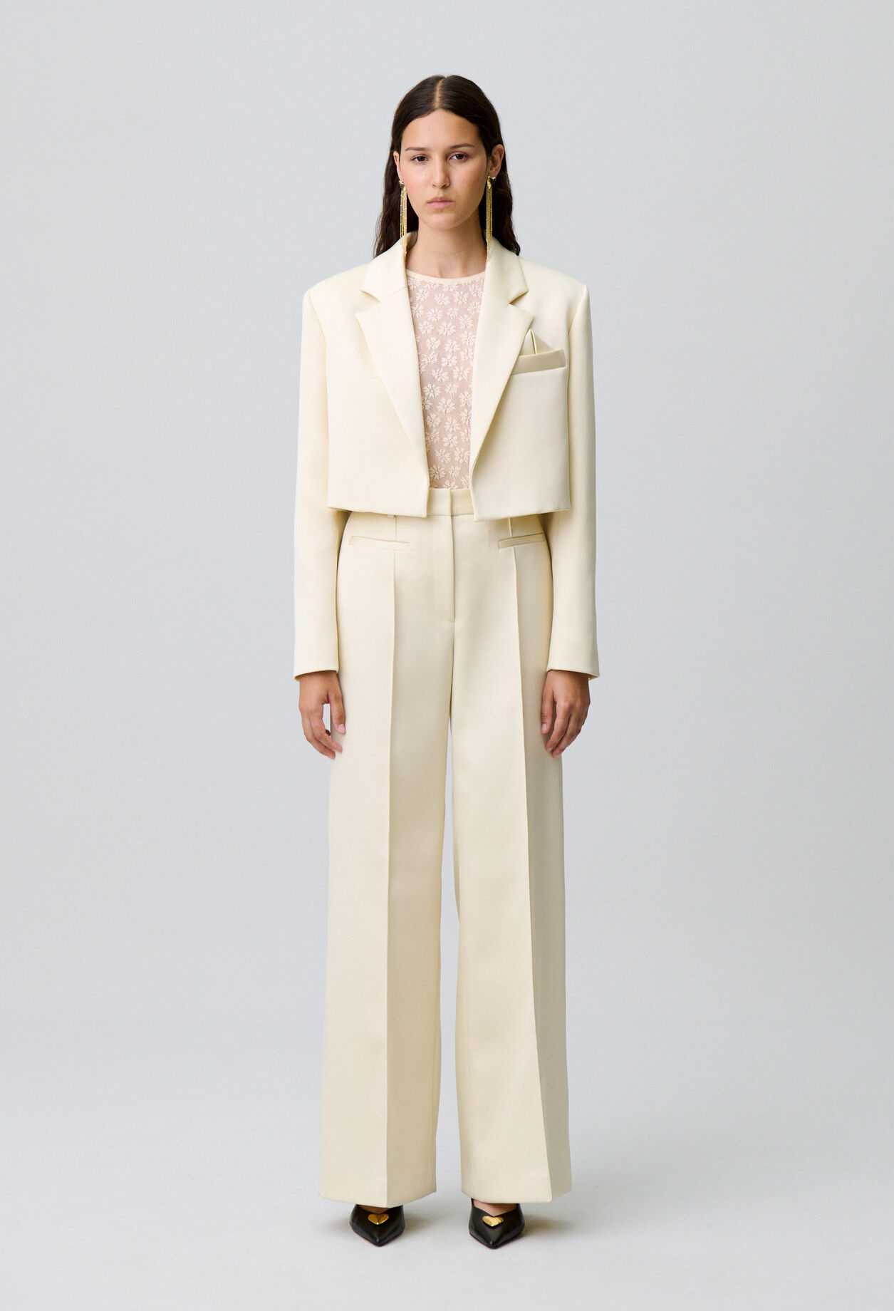 Tailored satin jacket