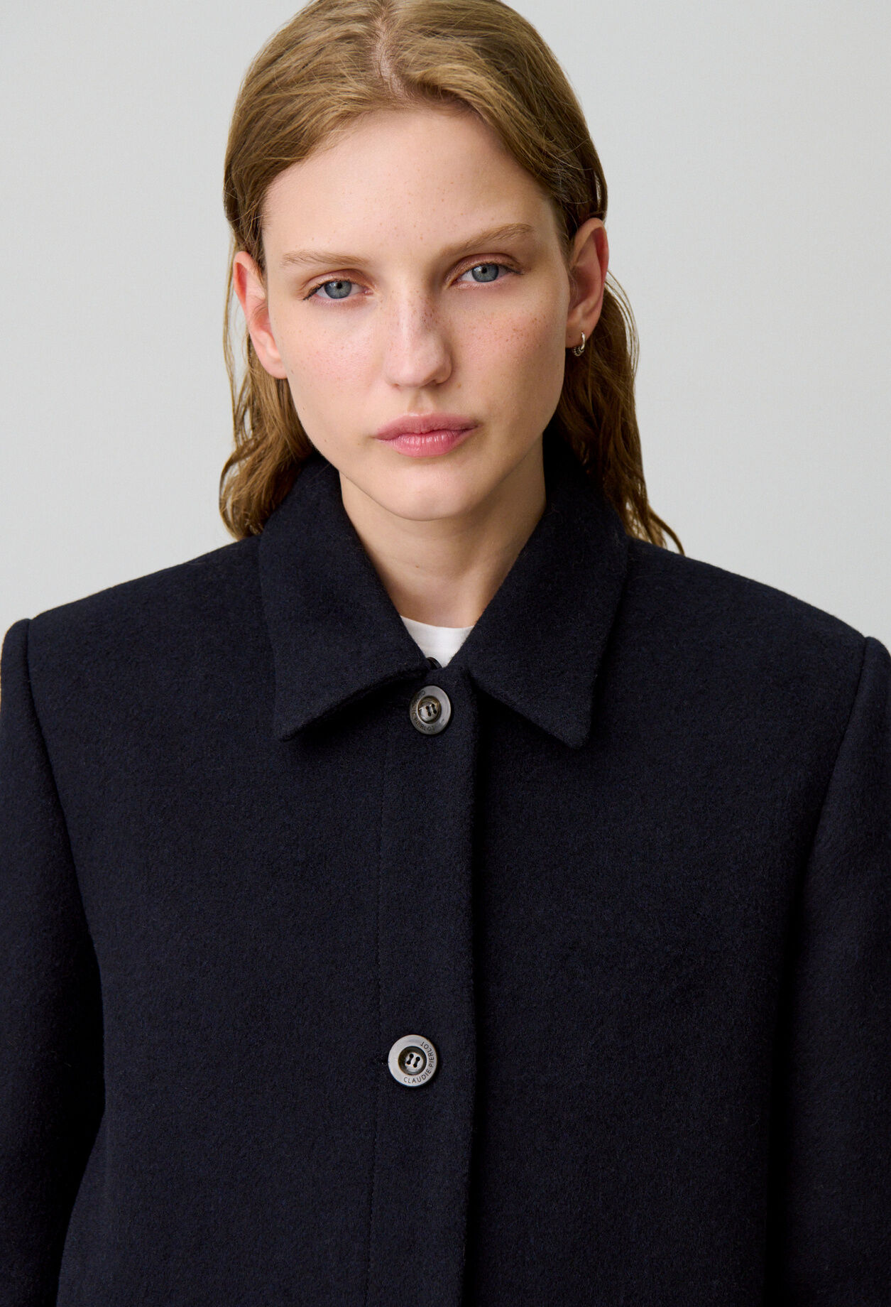 Long leopard-print wool coat