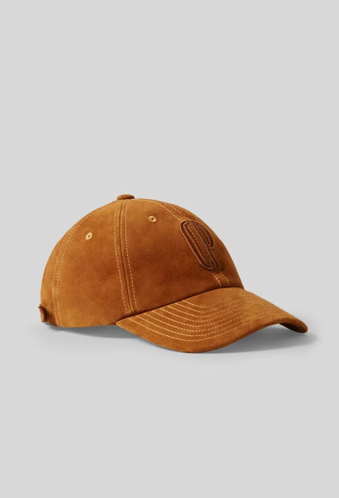 CP leather monogram embroidered cap