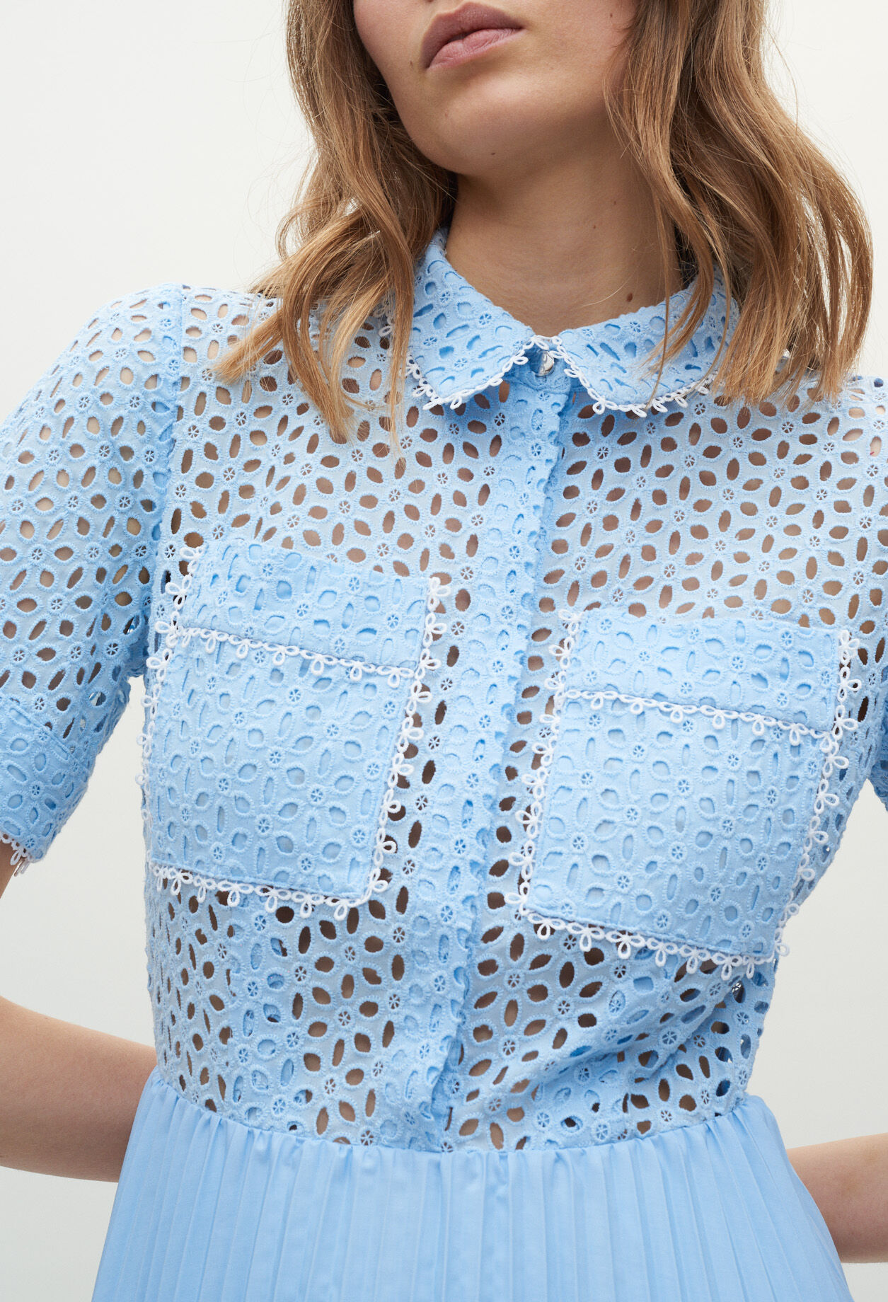 Pleated azure dress Pleated azure dress