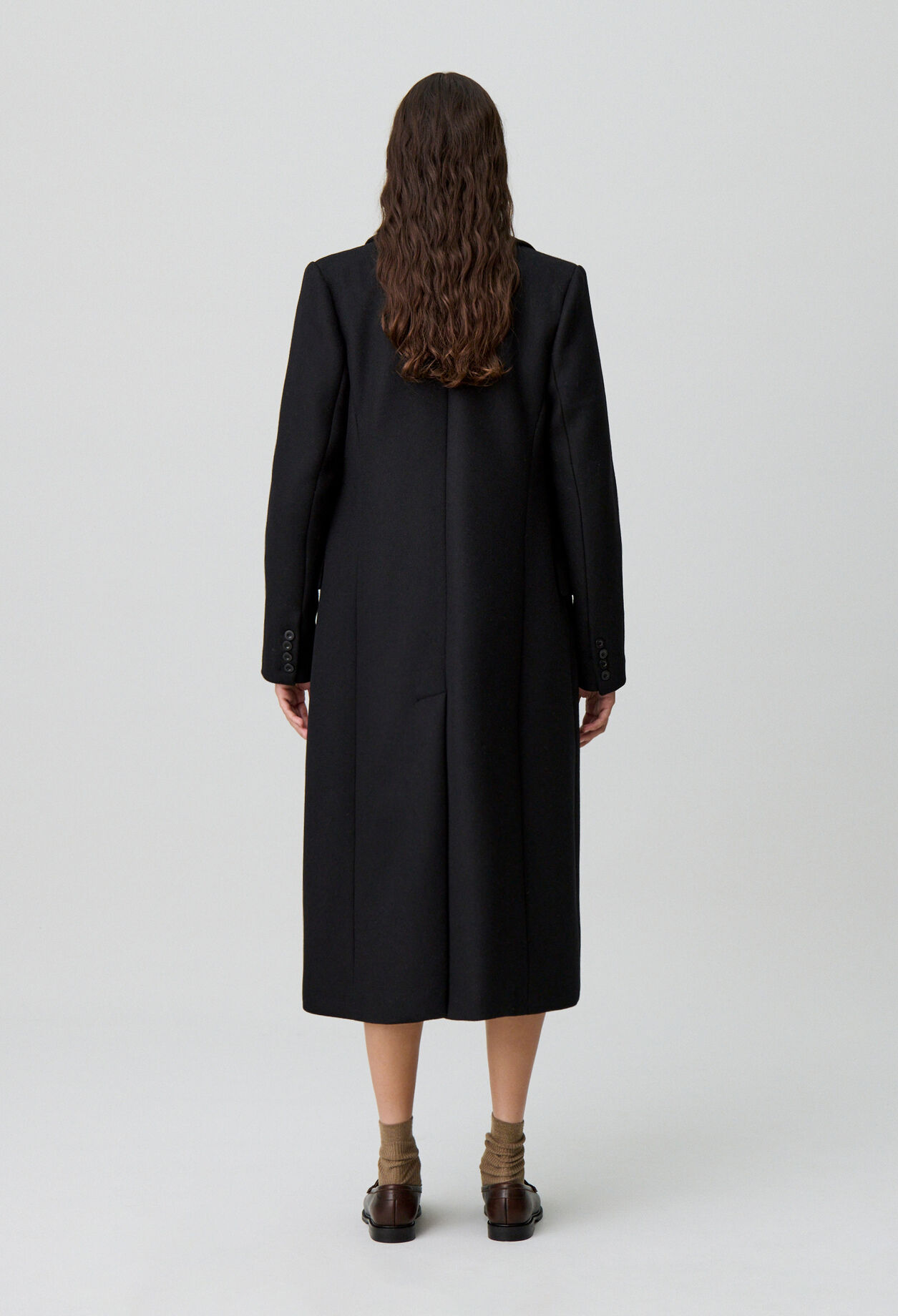 Long straight wool coat Long straight wool coat