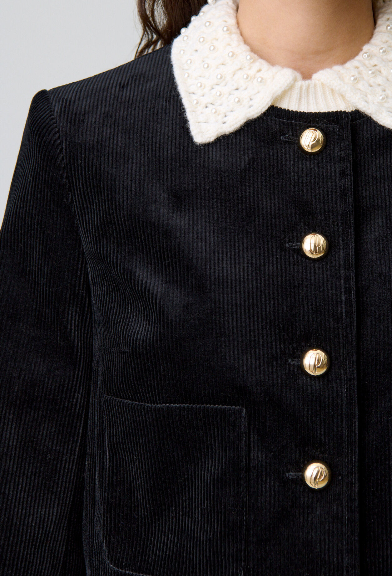 Short Velvet Boxy Jacket Short Velvet Boxy Jacket