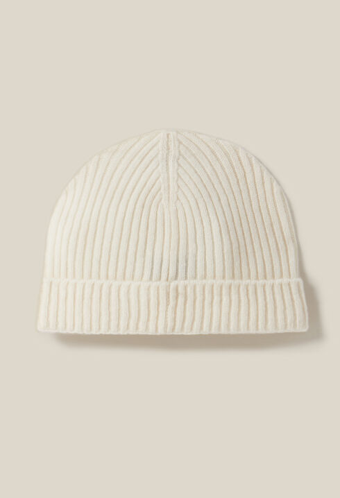 Cashmere ribbed hat CP embroidery