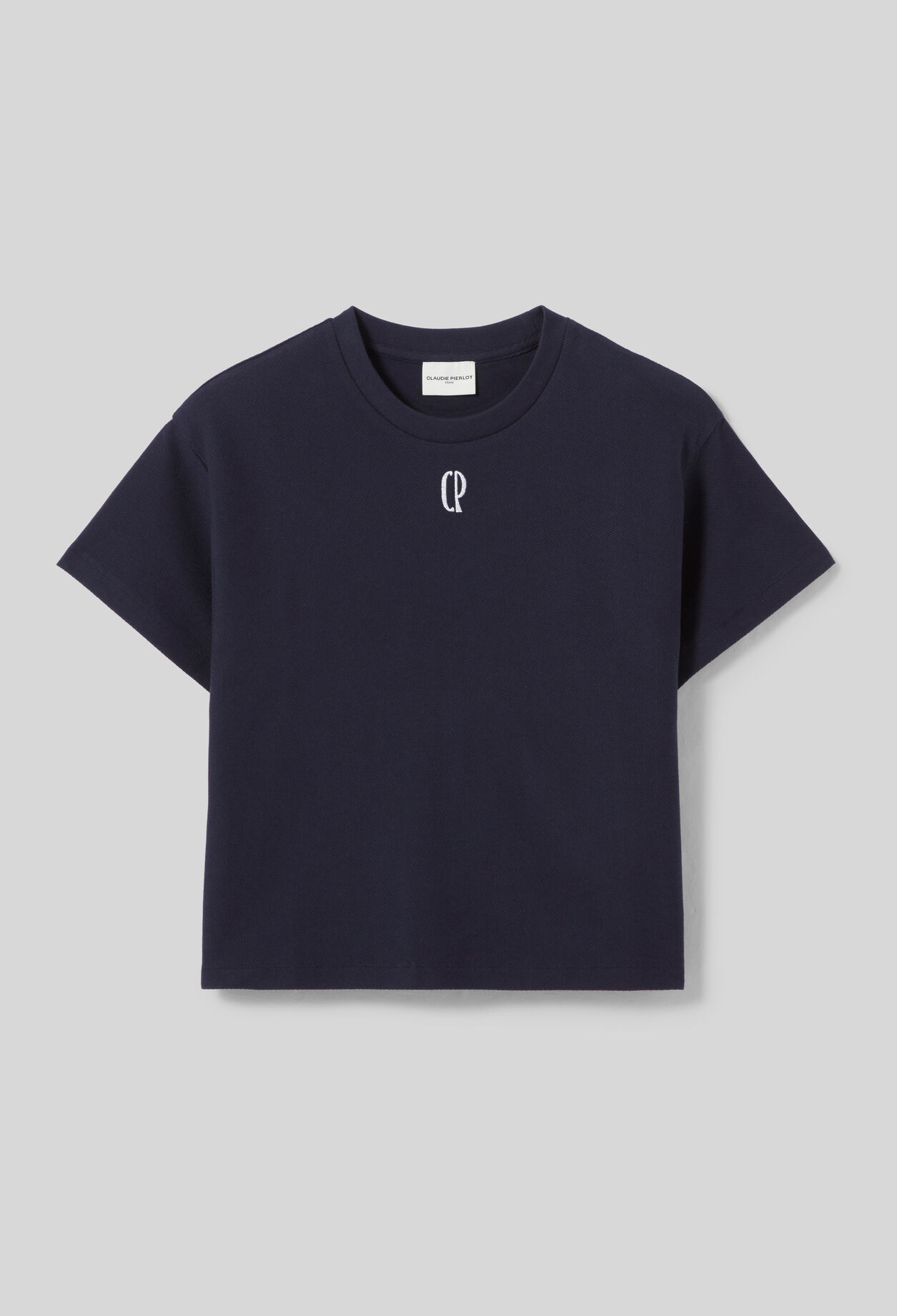 Embroidered cotton T-shirt