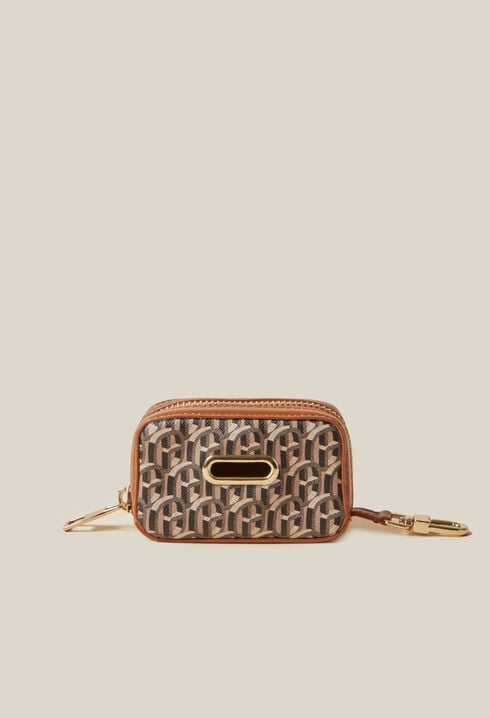 Dog print monogram bag