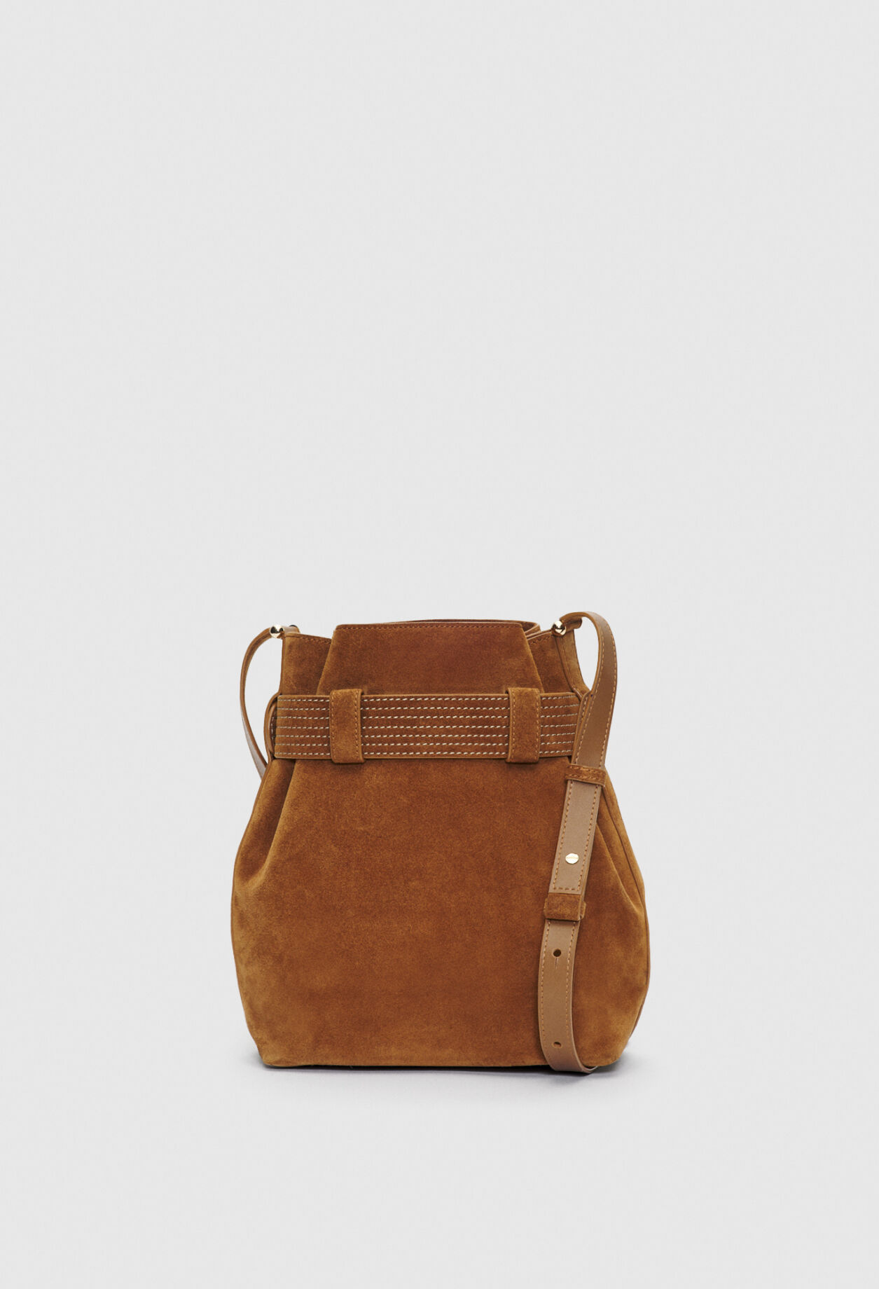Leather bucket bag