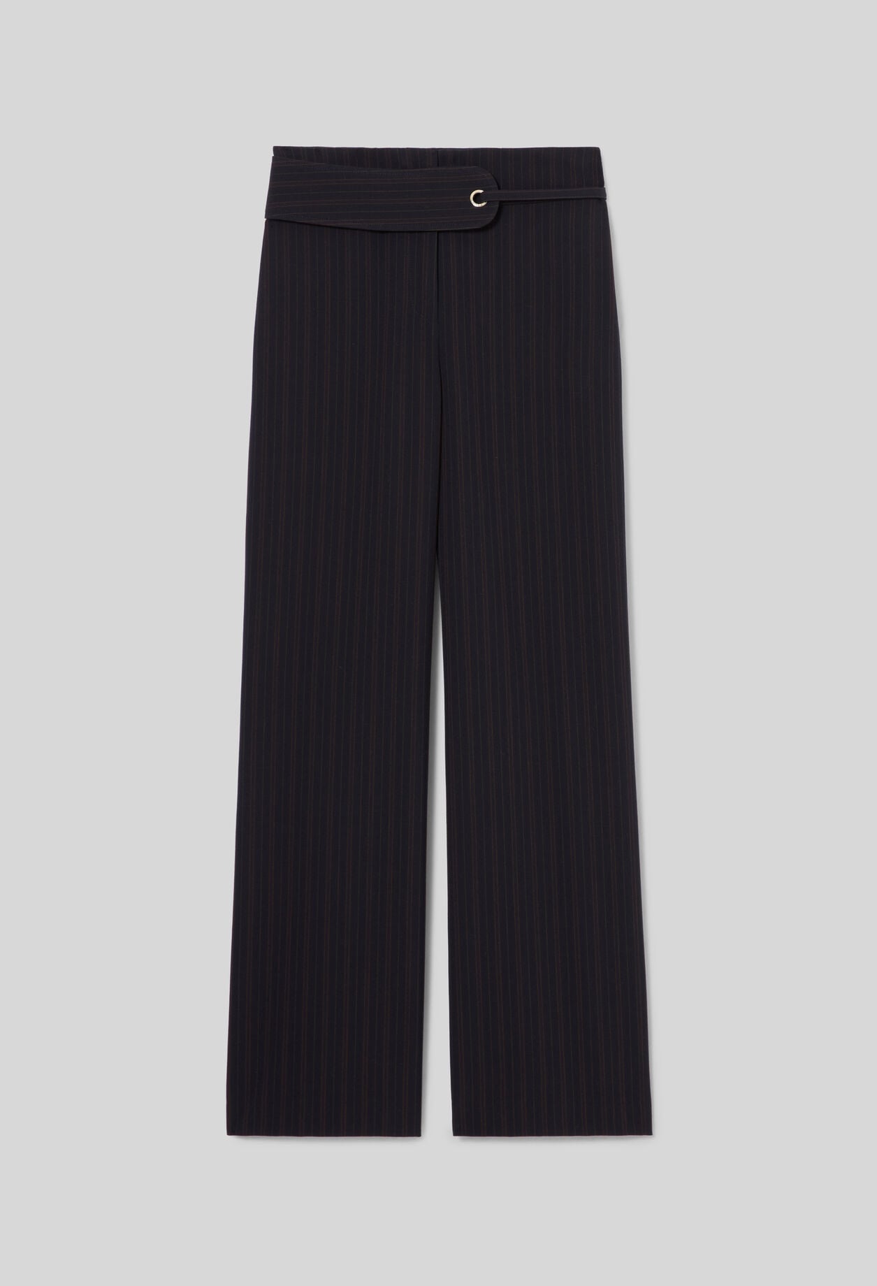 Straight striped trousers