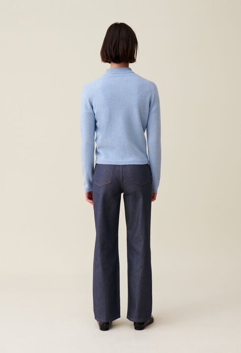 Wool Cardigan w/ CP Embroidery