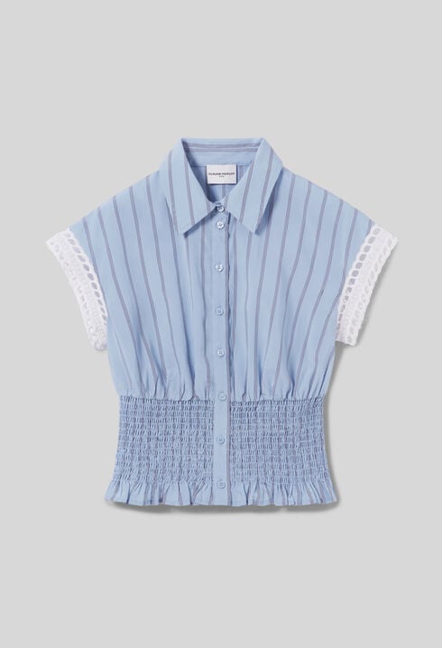 Sleeveless striped shirt