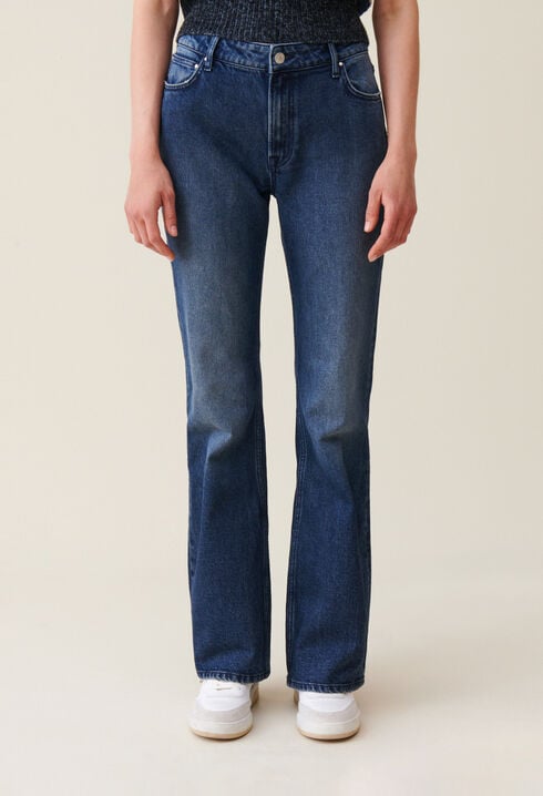 Flared denim jeans