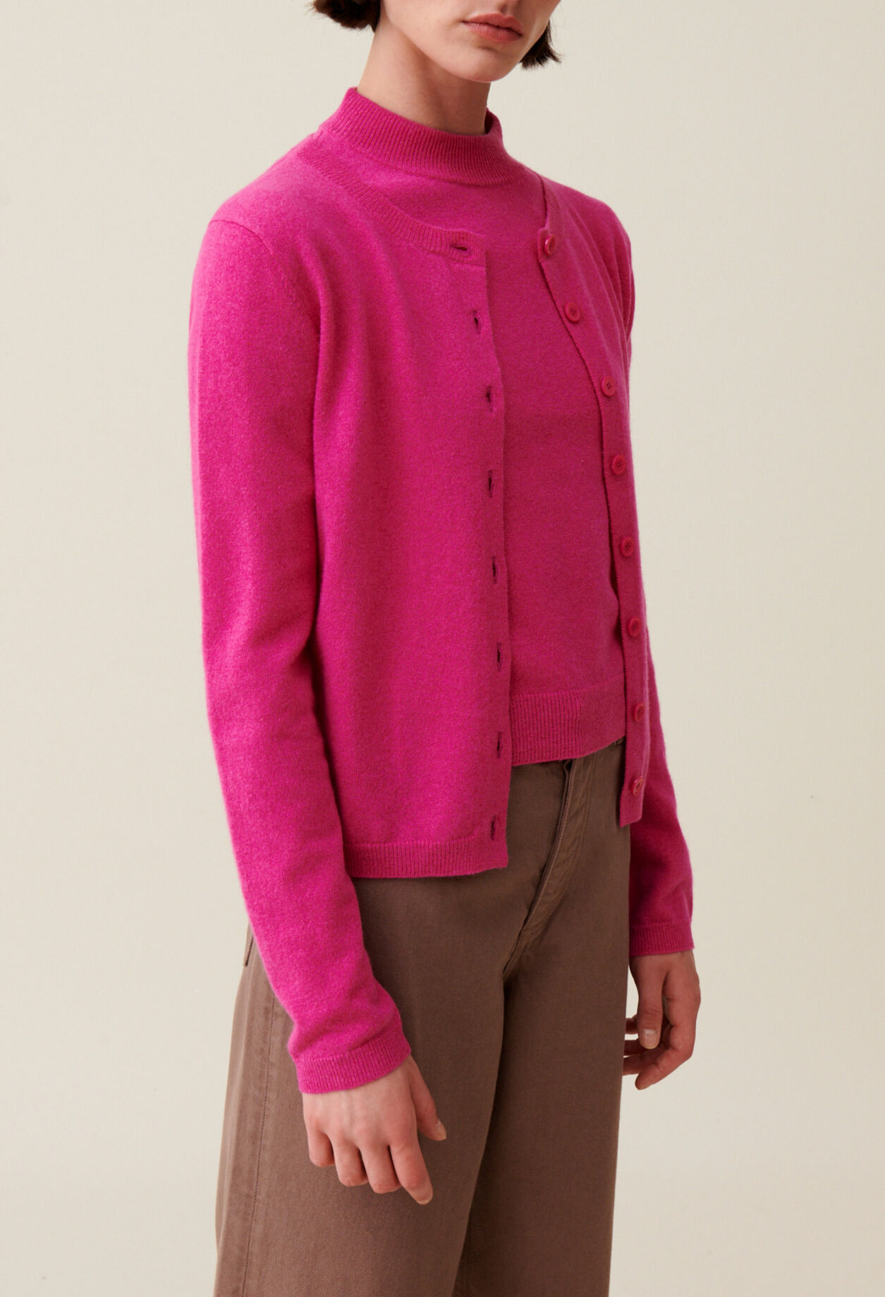 Wool Cardigan w/ CP Embroidery