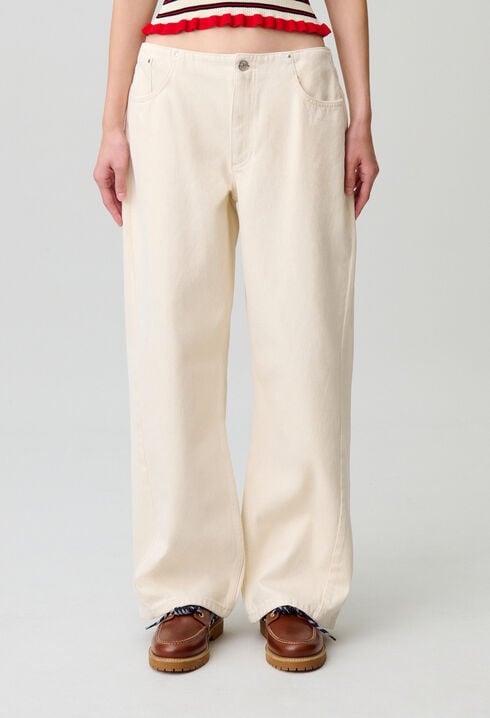 Ecru denim jeans