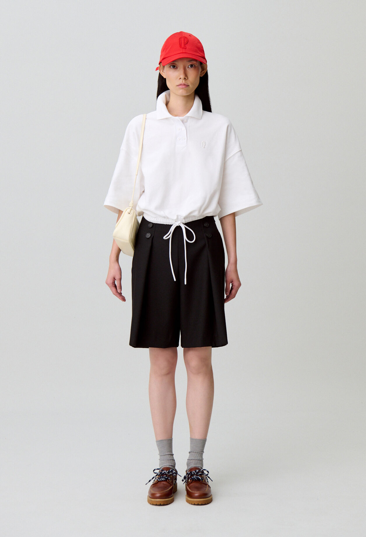 Cotton polo neck T-shirt