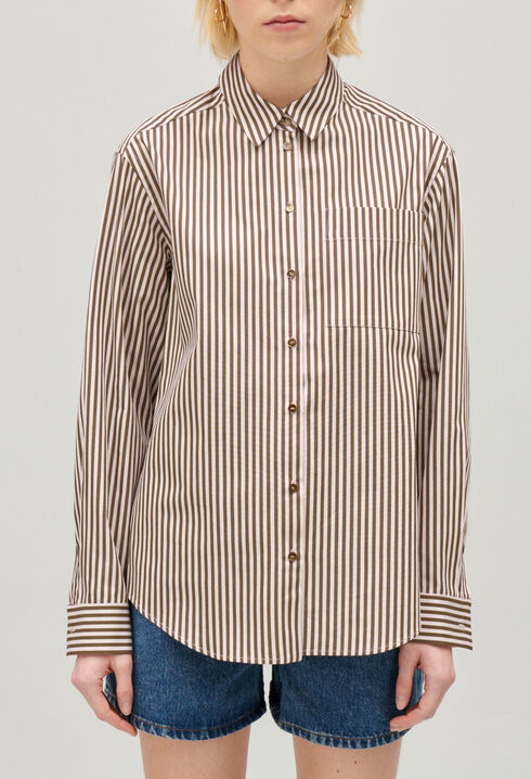Bronze striped shirt