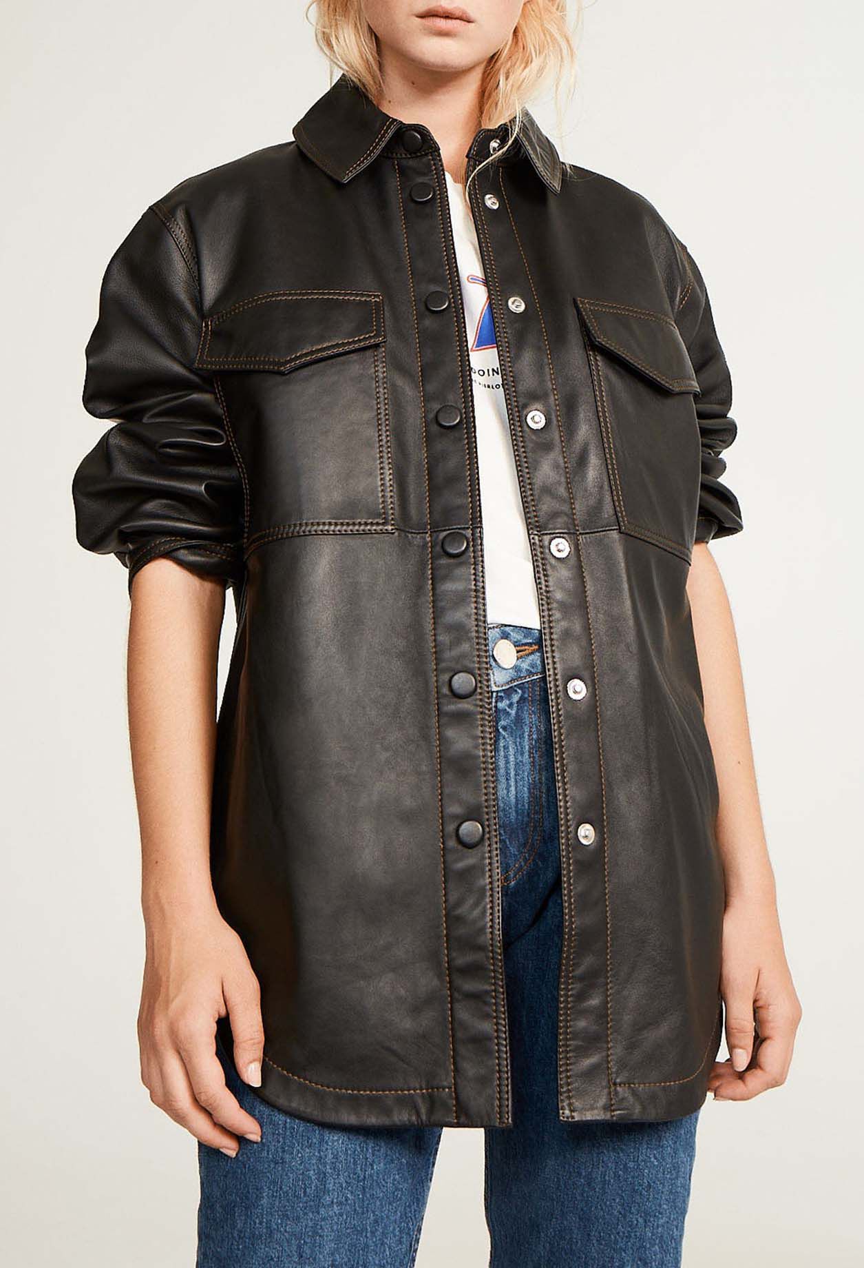 Leather shirt