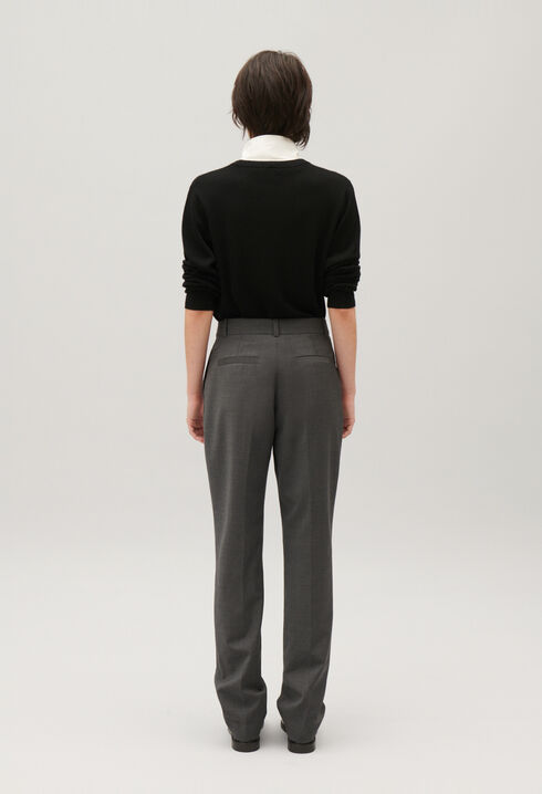 Flecked grey suit trousers