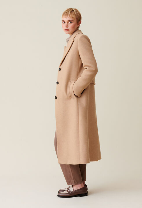 Mid-length straight coat