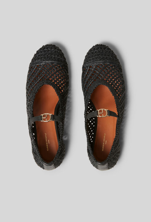 Woven Leather Ballet Flats