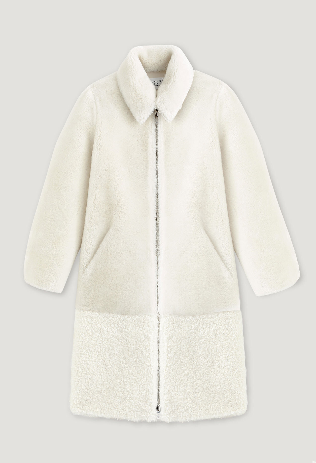 White mid-length coat White mid-length coat