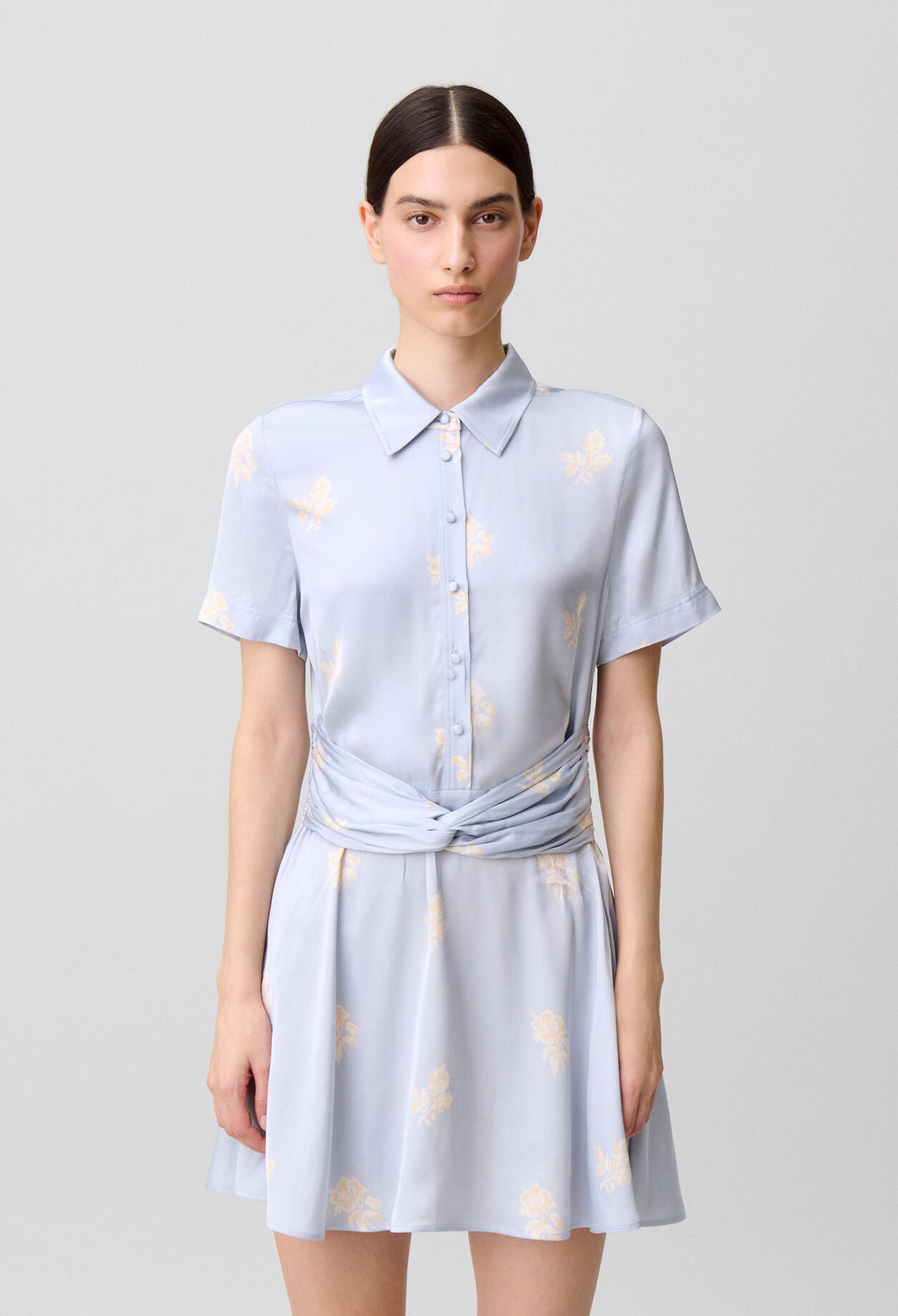 Floral satin dress