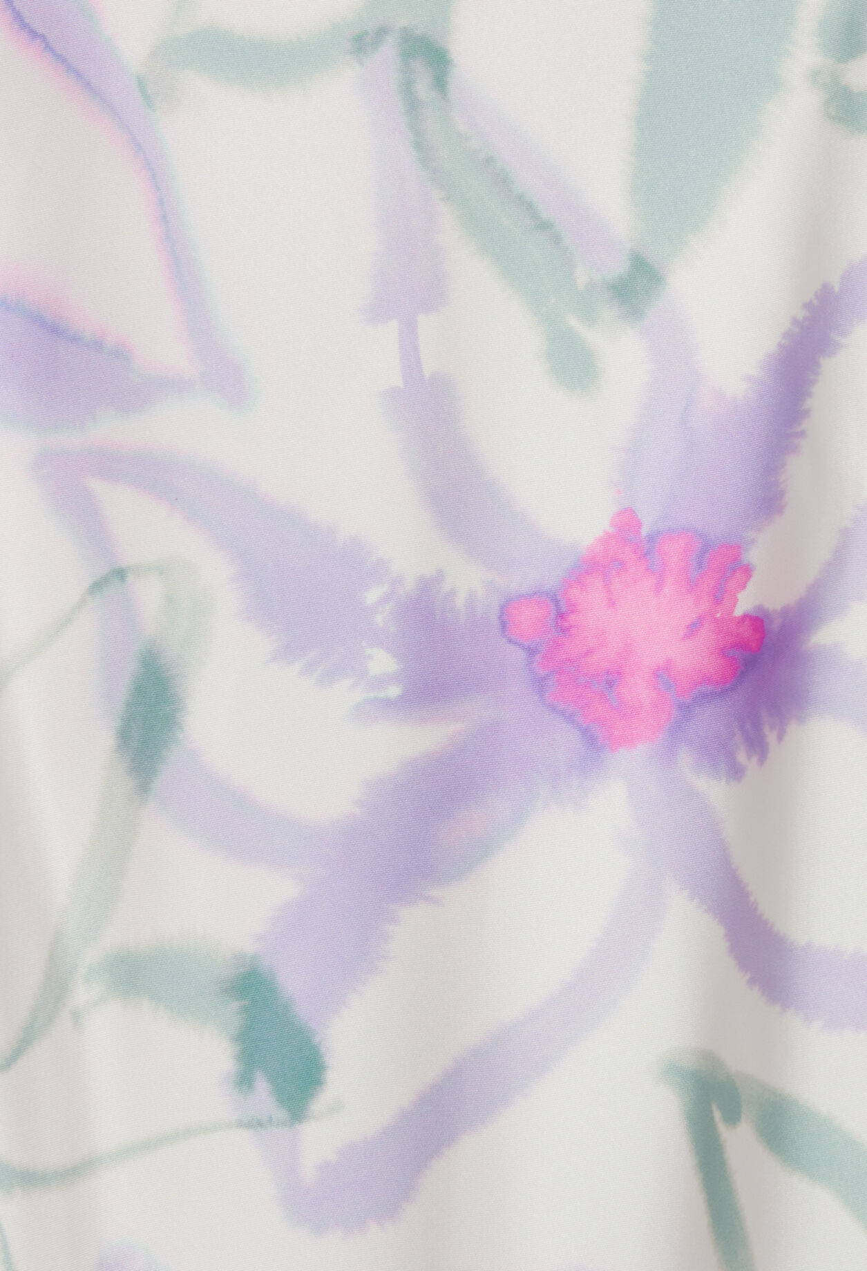 Long printed satin-effect dress