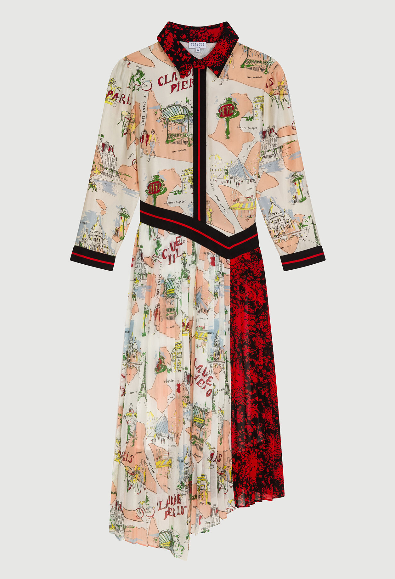 Printed medium-length dress Printed medium-length dress