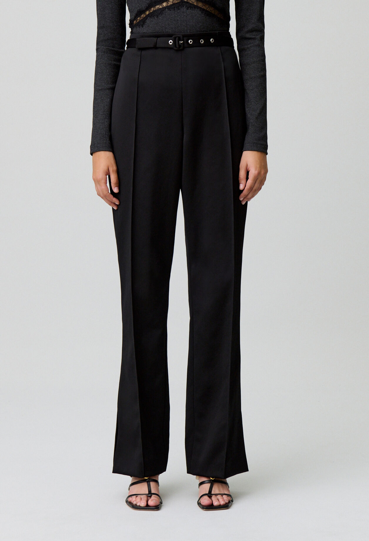 Straight Satin Trousers