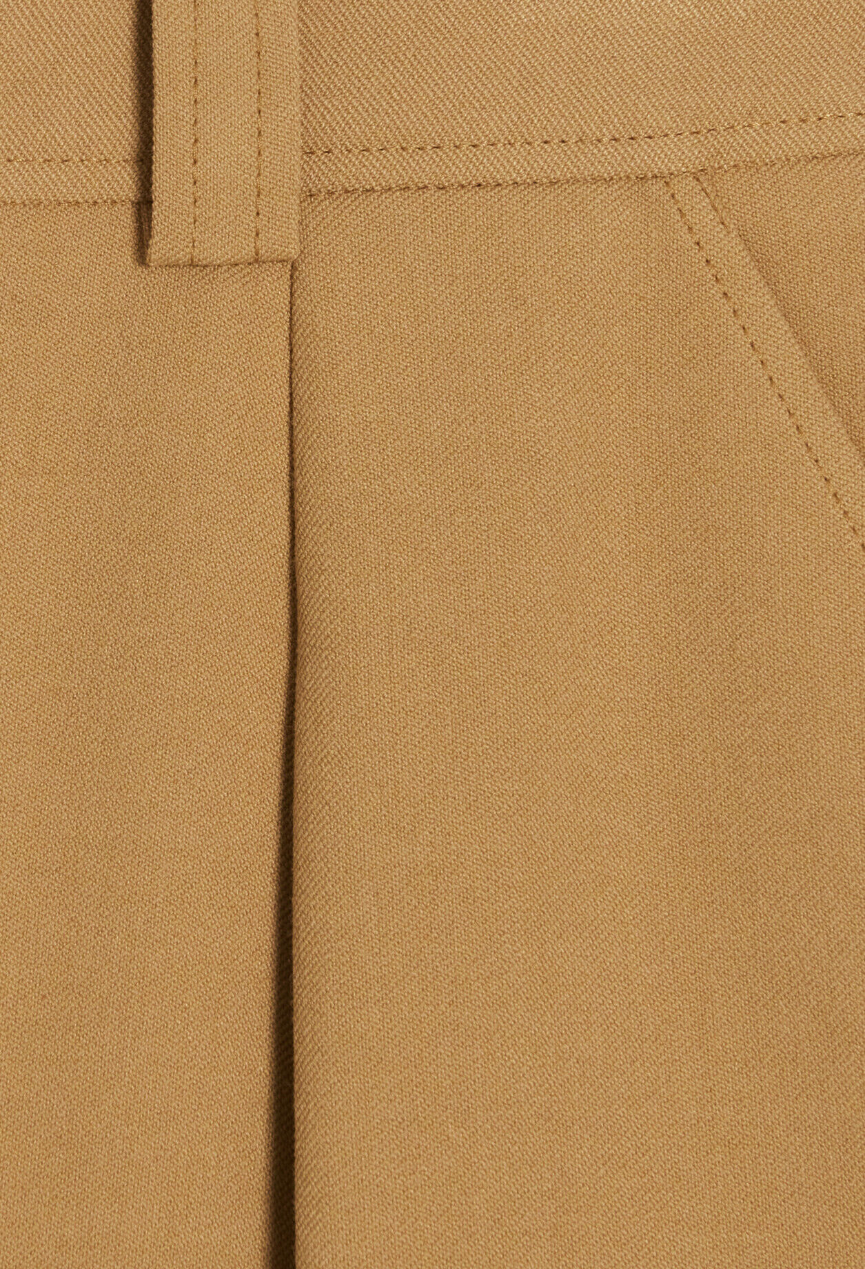 High-waisted camel shorts